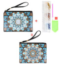 DIY Mandala Special Shaped Diamond Painting Wristlet Clutch Zipper Wallet