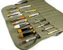 Artist Watercolor Draw Pen Oil Paint Roll Up Canvas Cases Holder Pouch Brush  LJ