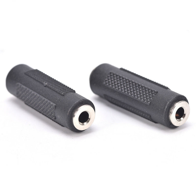 2PCS Stereo 3.5mm 1/8" Aux Female to Female F/F Jack Audio Coupler Converter  TE