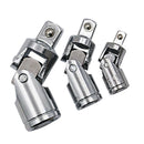 3x 1/4" 3/8" 1/2" Chrome Steering Shaft U Joint Coupler Hot Rod, CR-V