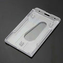 Vertical Transparent Double Side Business ID Card Holder Hard Portable Deluxe