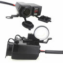 1X Waterproof Motorcycle 12VGPS Cigarette Lighter Socket Charger Dual USB Power