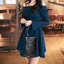 Fashion Leather Women Shoulder Crossbody Handbag Solid Color Envelope Bag