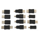 12 in 1 OTG Adapter Set Converter Connector Micro USB / USB A / Mini 5Pin  Male