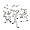 20 Pcs Leather Necklace Cord Clasps Lobster Fastener Barrel Cord End Caps