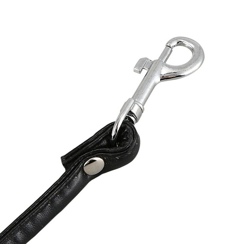 hook buckle PU Leather Pet Leash 120cm Black J4D3