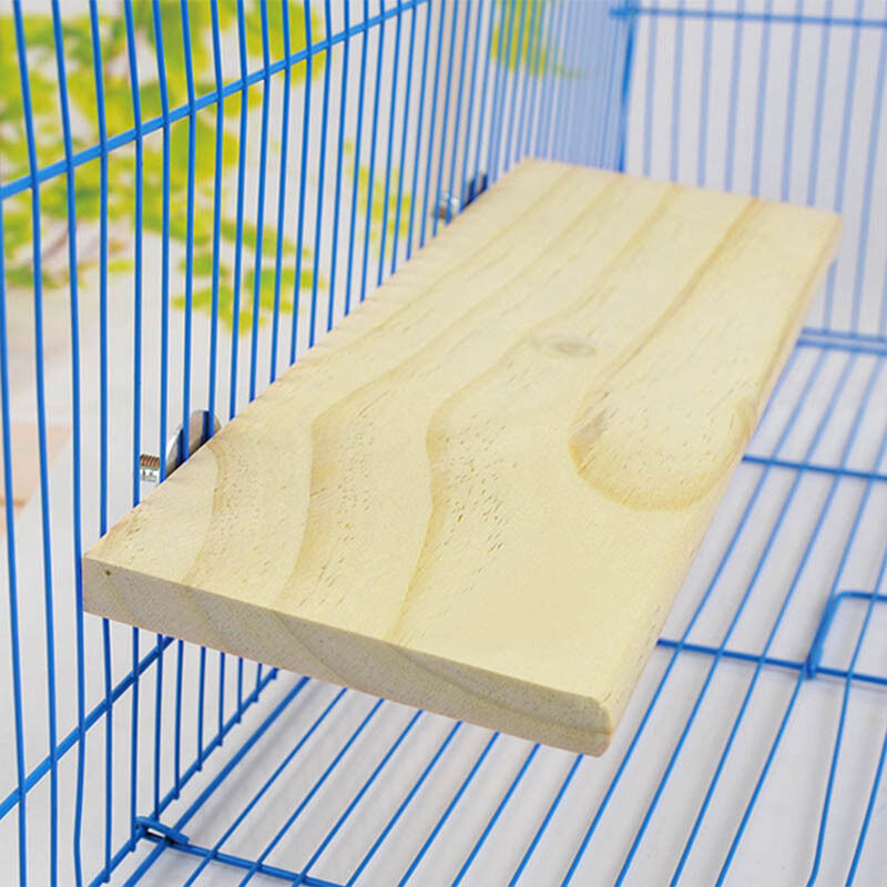 Parrots Pets Bird Wooden Hanging Stand Perch Platform Cockatiel Funny Toys P0F5