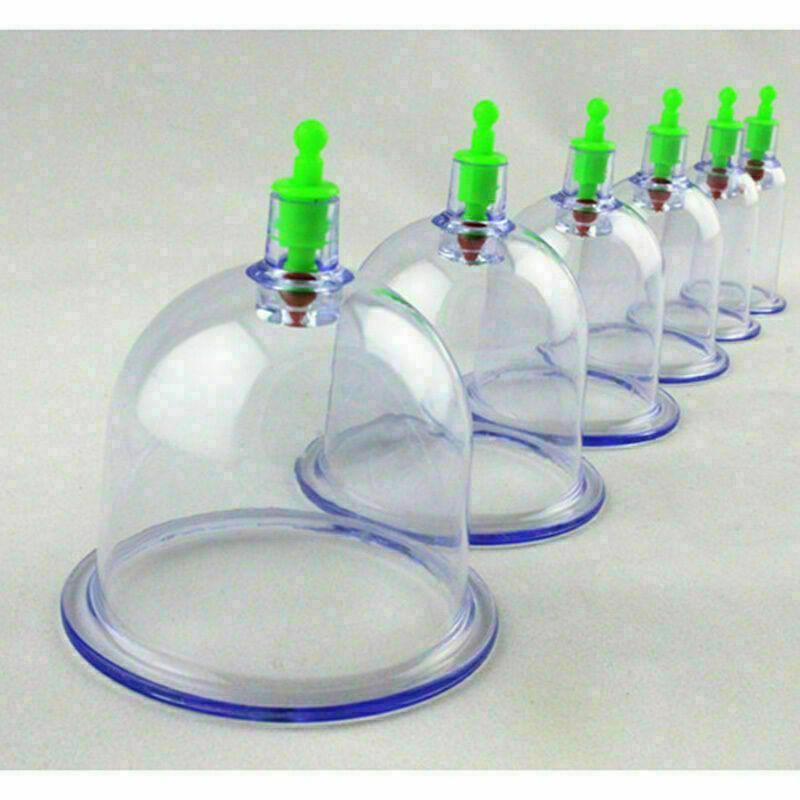6Pcs Silicone Massage Vacuum Body Facial Cups Set Anti Cupping Cellulite ! U8M3