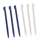 6pcs Slot in Touch Screen Pen Stylus Resistive for Nintendo 2DS White+Blue