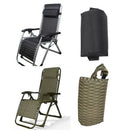 2X Folding Sling Chairs Head Cushion Pillow for Outdoor Leisure Sun Lounger Set