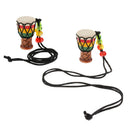 2 Pcs Djembe Pendant African Drum Jewelry Necklace for Children Gift F