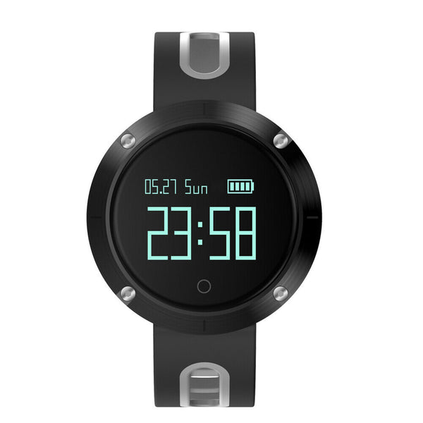 DM58 Smart Watch Monitor Fitness Tracker Heart Rate Bracelet (Black+Grey)
