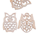 Sewing scrapbooking accessories mix natural owl shape wooden crafts handmade â„–[