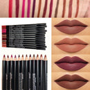 Beautiful 12 Colors Long-lasting Lip Liner Matte Lip Pencil Set Waterproof AU