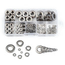 360Pcs Stainless Steel Flat Plain Round Washer Screw Gasket Assortment , M2 -M10