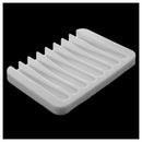New Silicone Bathroom Flexible Soap Dish Storage Holder Soapbox Plate Tray  C9Z2