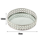 Crystal Vanity Makeup Tray Large Storage Ornate Jewelry Trinket Cosmetic Tray