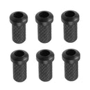 6x Electric Guitar Through Body String Mounting Ferrules Bushings Black
