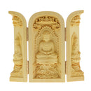 Buddha Statue Carved Locker Box Sculpture Decoration Made of Boxwood Style-2