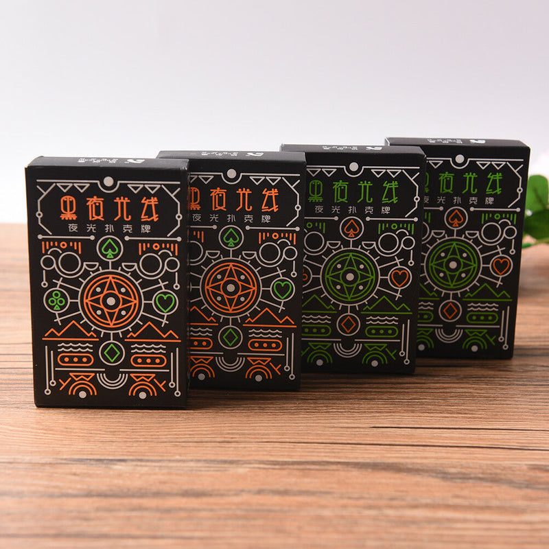Black Fluorescen Poker Cards Night Luminous Playing Cards Board game fashion M&E