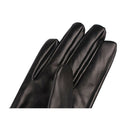 Black Fashion Lady Gaga Big Bow Rivets Women Faux Leather Finger Gloves Siz