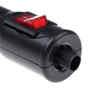 12V-24V 8A Male Car Lighter Socket Plug Connector With Red On/Off Switch BX