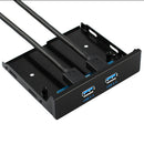 Fast Speed 2-Port USB 3.0 3.5" Front Panel Data Hub For PC USB Flash Drives