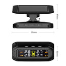 Wireless TPMS Solar Power LCD Tire Pressure Monitoring System w/ External Sensor