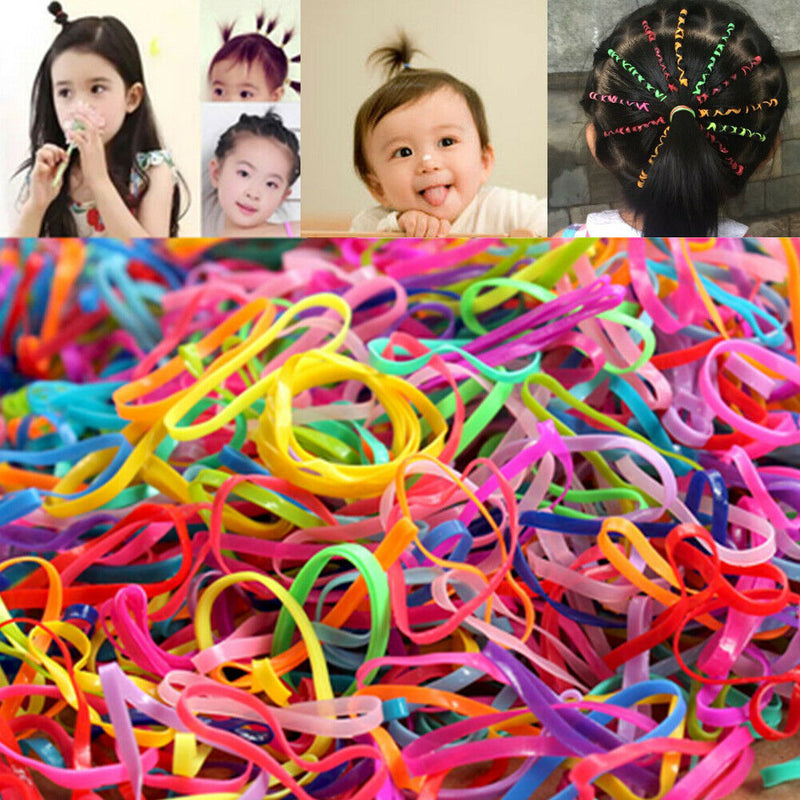 Mini Hair Bands for Child Baby TPU Hair Holders Rubber Bands Elastics 000-3000