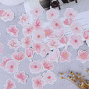 45 pcs Cherry sakura words bullet journal decorative stickers adhesive stickers