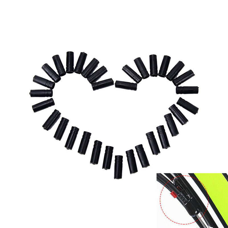 100x 4mm Bike Bicycle Cycling Brake Cable Crimps Housing Plastic End Tips Cap %ã€Š