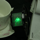 Unisex Watch Date Digital Quartz Waterproof LED Colorful Watch (Black)