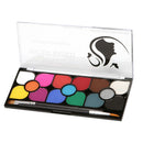 15 Color Non Toxic Face Paint Palette Adults Kids Painting Brush Art Fancy Dress