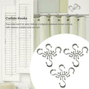 12pcs Bathroom Rustproof Metal Double Glide Shower Hook Curtain Ring Roller