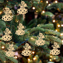 10pcs/bag DIY Wooden Clip Christmas Tree Pendant Handmade Pendant Gifts (A) A