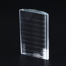 1pc U Type Crystal Curved Tile Eyelash Extension Stand Glass Glue Pallet FT