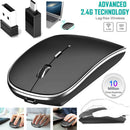 Silent Ergonomic Wireless Mouse + 2.4GHz USB Receiver + Type C Adapter For PC