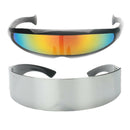 2pcs Funny Narrow Metallic Futuristic Soldier Space Robot Party Glasses Prop