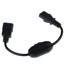 1Pc Pdu Ups Power Cord Cable, Iec 320 C14 To C13 With On/Off Switch 30Cm3cU