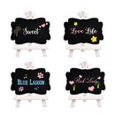 10Pcs Mini Chalkboards Wooden Small Chalkboard Signs With Easel Stand, Ease