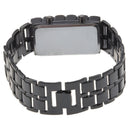 Blue LED Digital Black Lava Style Wrist Watch Iron Metal Samurai Men with B
