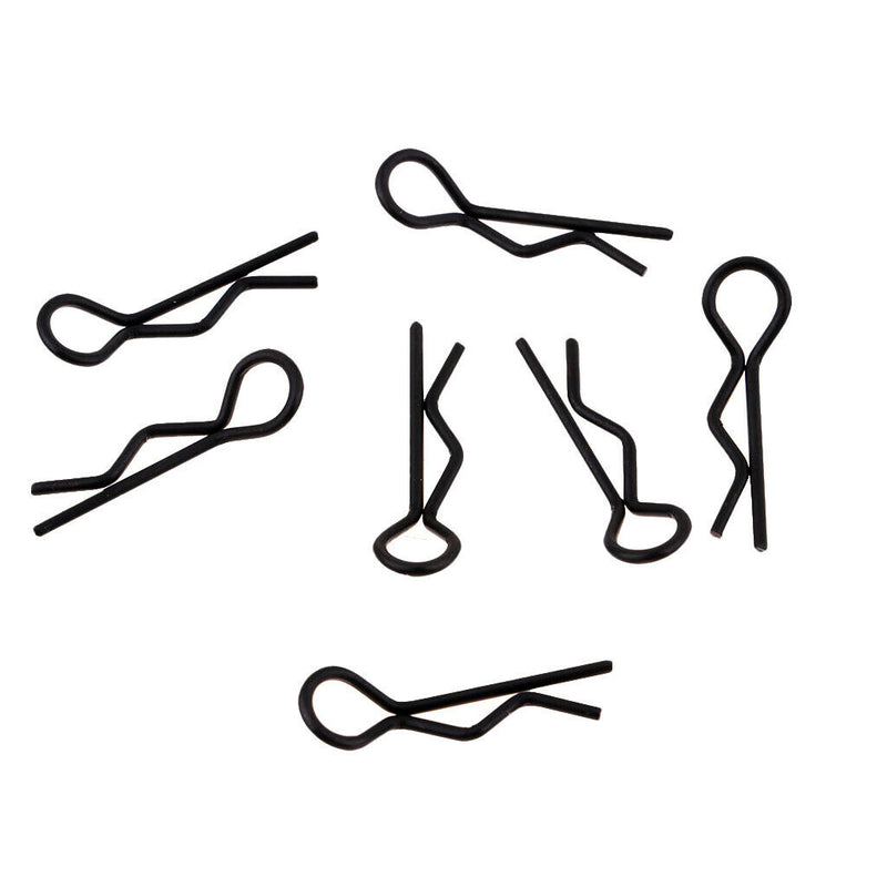 50 Pieces Body Clips Bent Springy R Pins Replacement for 1/10,1/12,1/16 Scale RC