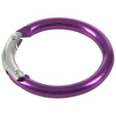 purple round shape keyring carabiner buckle 5 cm diameter Y1X3