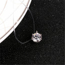 Fashion Crystal Necklace Invisible Line Zircon Clavicle Chain Women Jewelry