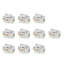 10 PACK CAT6 RJ45 Keystone Jack Inline Coupler-White