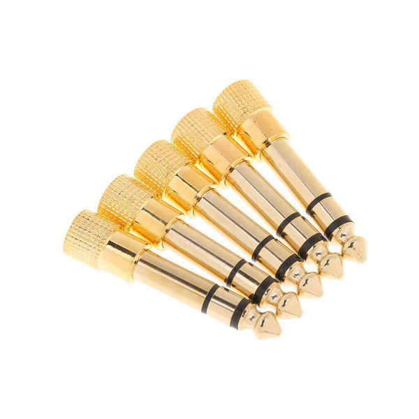 5pieces 6.3mm 1/4" Male Plug to 3.5mm 1/8" Female Jack Stereo Audio Adapter