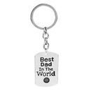 Best Dad In The World Key Ring Chic Chain Pendant Keychain Keyring Jewelry 3C
