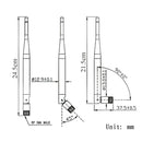 1Pc 868Mhz Antenna 2.4G Tnc Male 24.5Cm Folded Blackhead Sleeve Transcei OZ