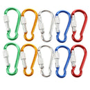 10Pcs Assorted Color Aluminum Alloy Carabiner Clip Hook Bottle Holders F2H2