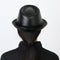 Retro Faux Leather Mens Fedora Trilby Hat Gentleman Winter Church Panama Cap